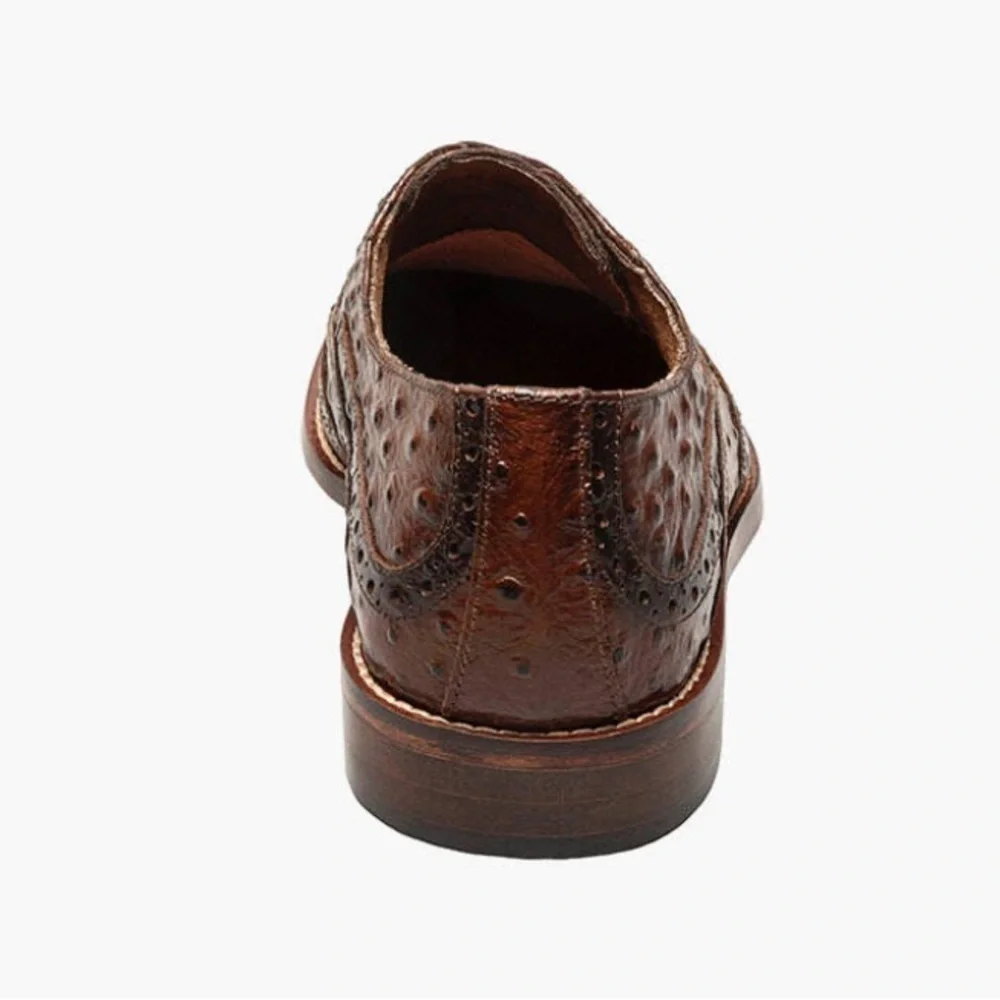 Stacy Adams Shoes - GENNARO Wingtip Oxford Men’s Size 7.5 Cognac NEW
